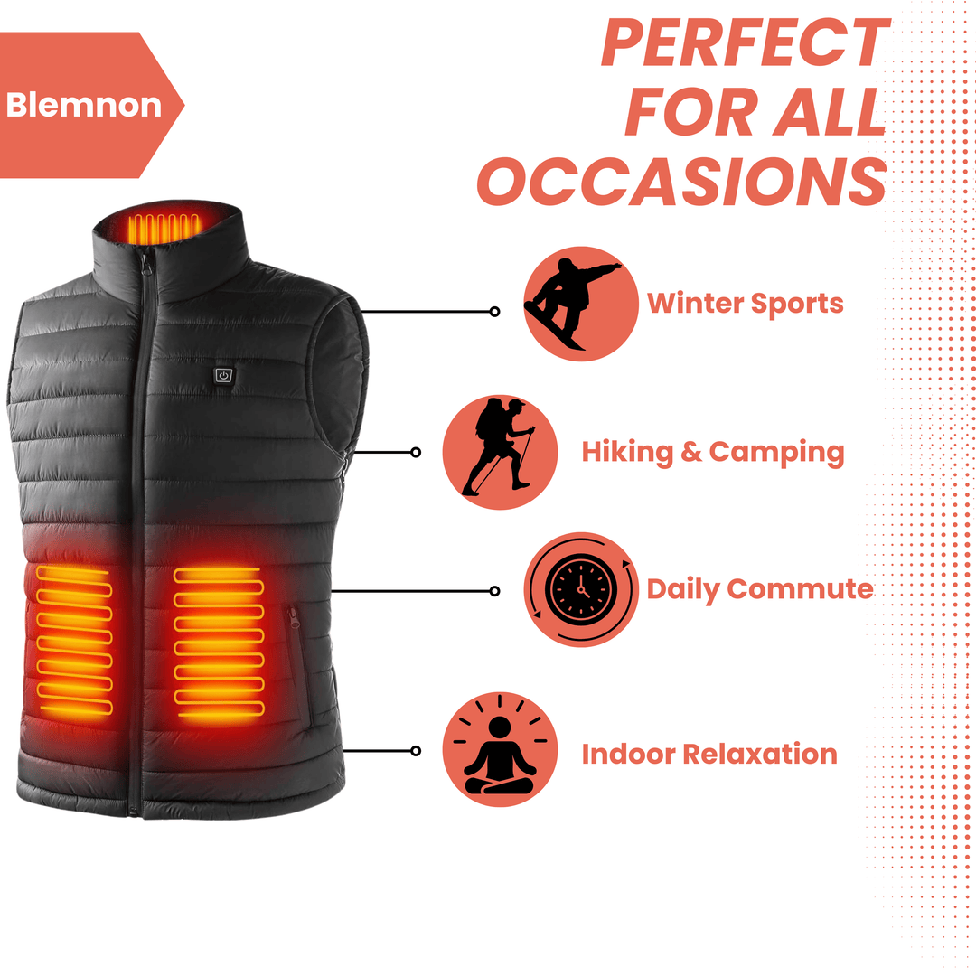 Lisslune | Heated Gilet – Lightweight Body Warmer Heated Jacket for Ultimate Comfort