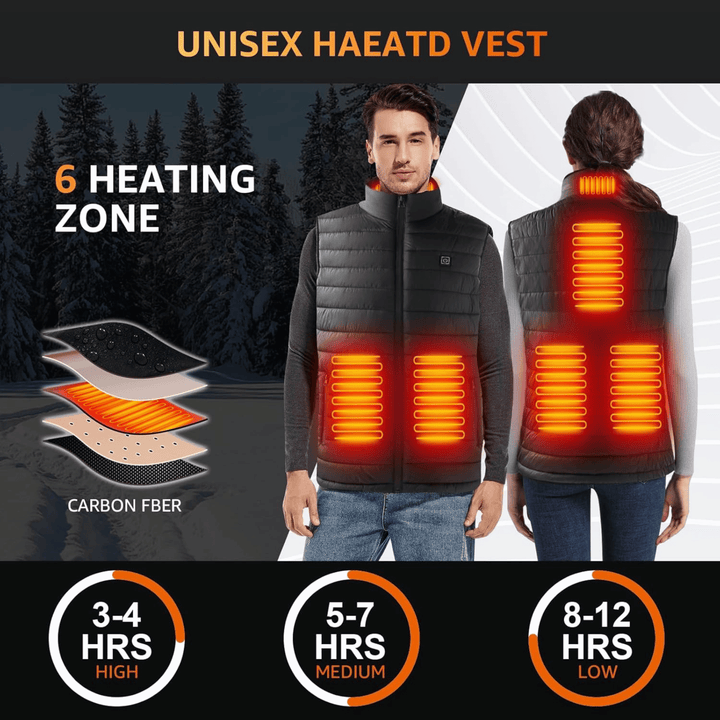 Lisslune | Heated Gilet – Lightweight Body Warmer Heated Jacket for Ultimate Comfort