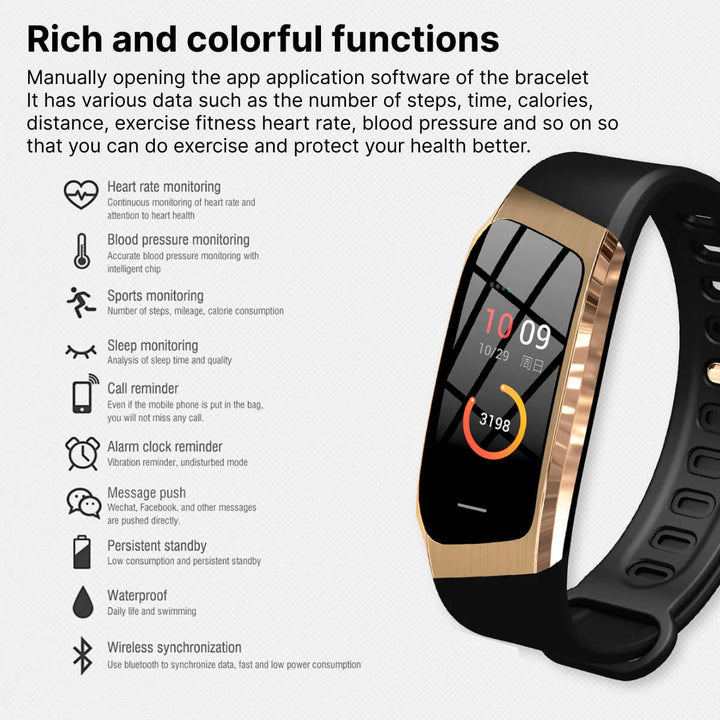 Lisslune | Blood Pressure Smart Watch and Heart Rate Monitor