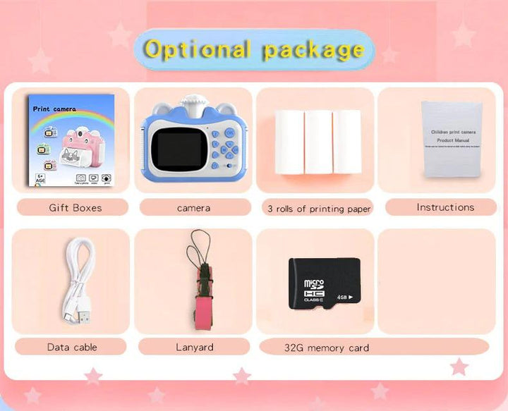 Lisslune | Instant Print Camera Bundle 1080 Camera with Thermal Print