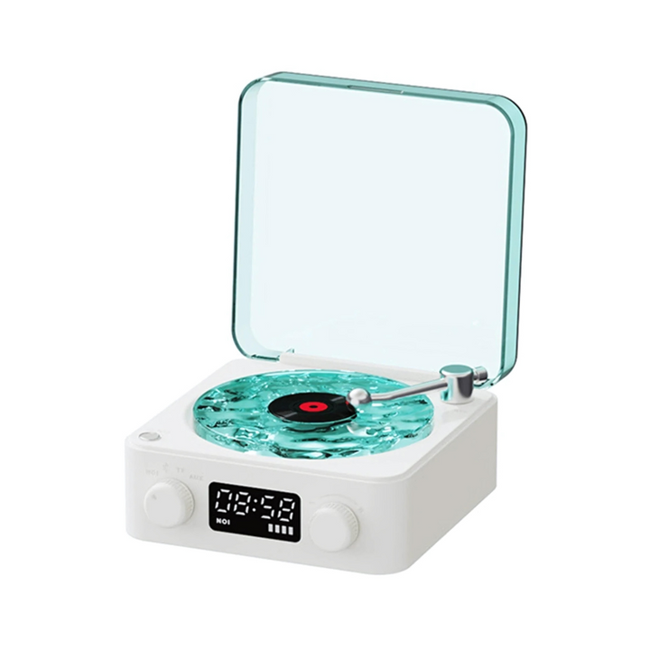 Lisslune | Wireless Vinyl Record Player | Retro Design with Customizable Ambient Lighting for Home Entertainment