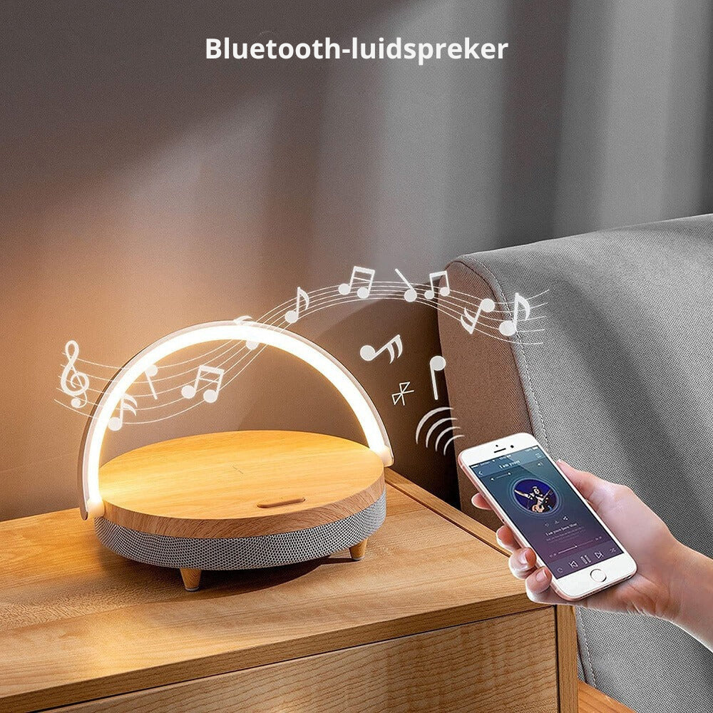 Lisslune | 3-in-1 LED Lamp, Bluetooth Speaker & Wireless Charger | Smart Desk Light
