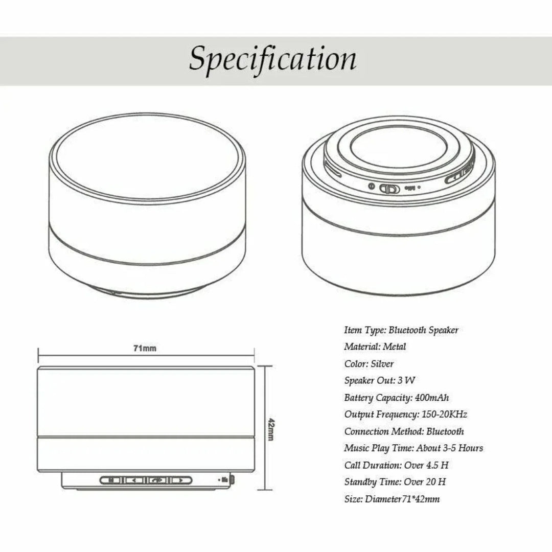 Lisslune | Mini Bluetooth Speaker, Compact Sound, Big Impact—Wherever You Go