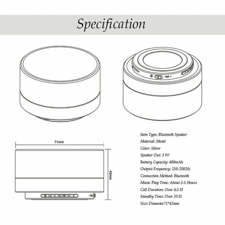 Lisslune | Mini Bluetooth Speaker, Compact Sound, Big Impact—Wherever You Go