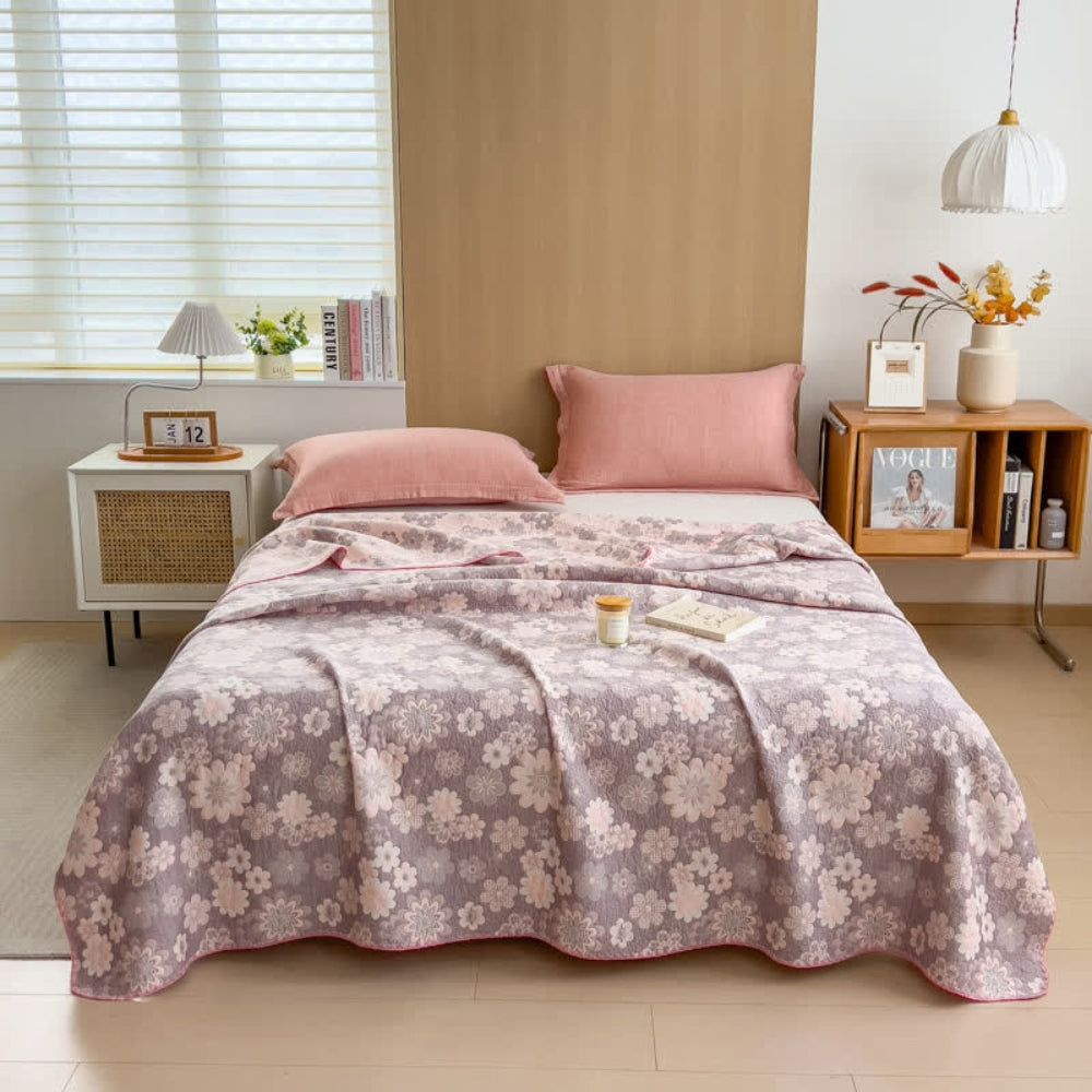 Lisslune | Reverie Floral Cotton Gauze Blanket