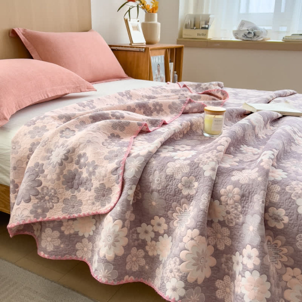 Lisslune | Reverie Floral Cotton Gauze Blanket