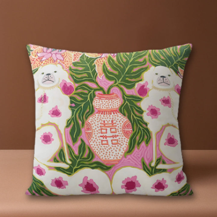 Lisslune | Blush Pink Dog Tassel Cushion Cover