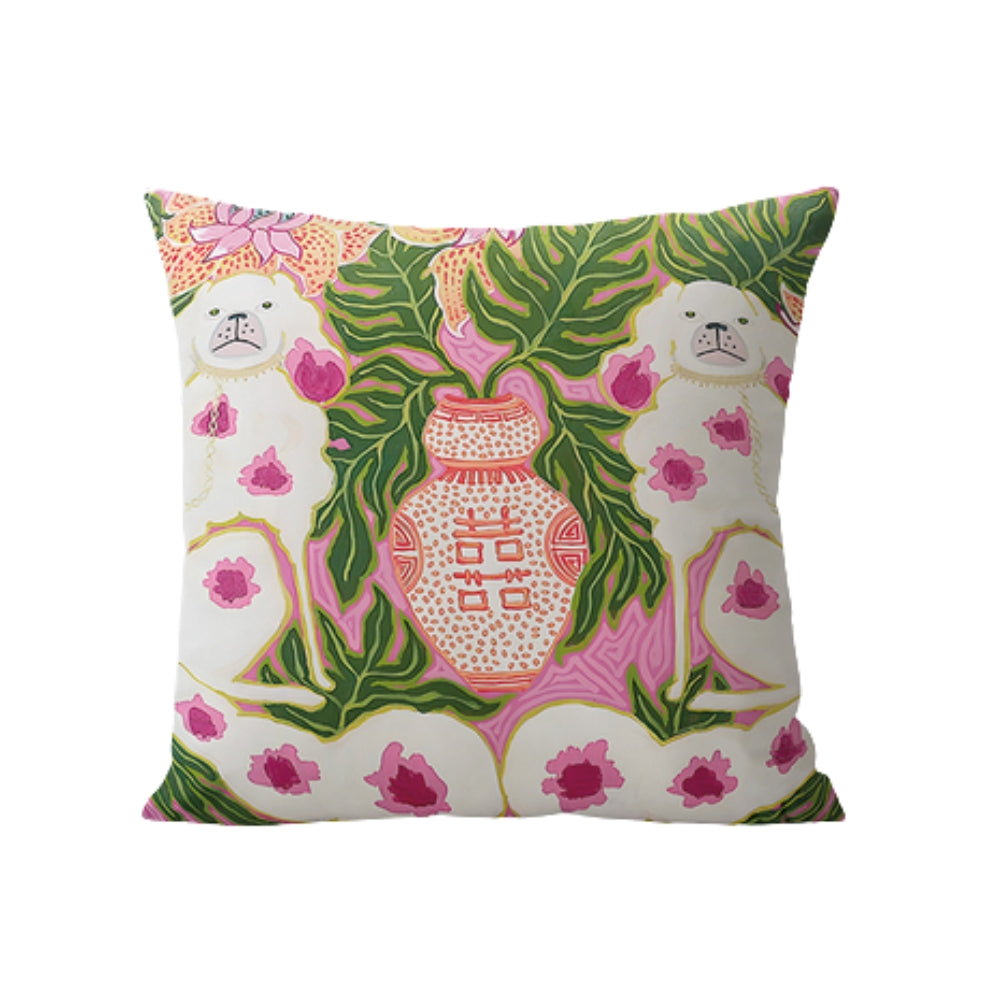 Lisslune | Blush Pink Dog Tassel Cushion Cover