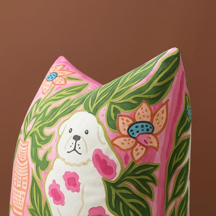 Lisslune | Blush Pink Dog Tassel Cushion Cover