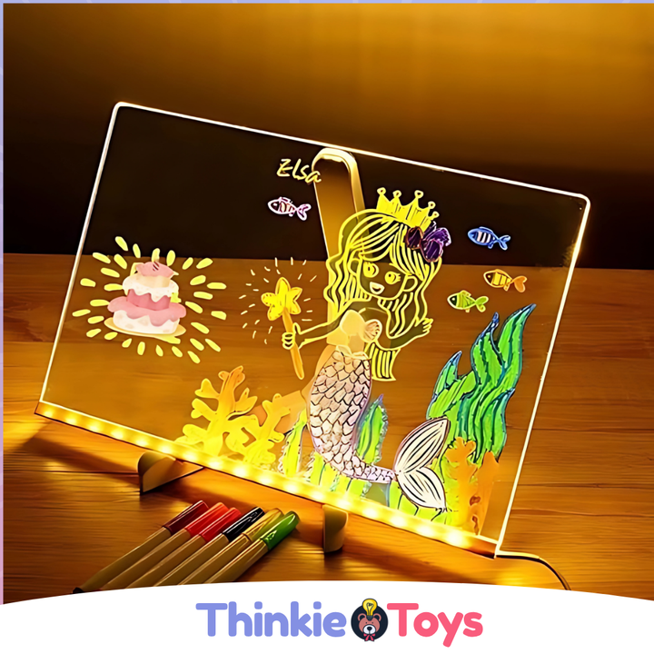 Lisslune | IllumiWrite LED Sign Board – Reusable Light Board for Creative Minds
