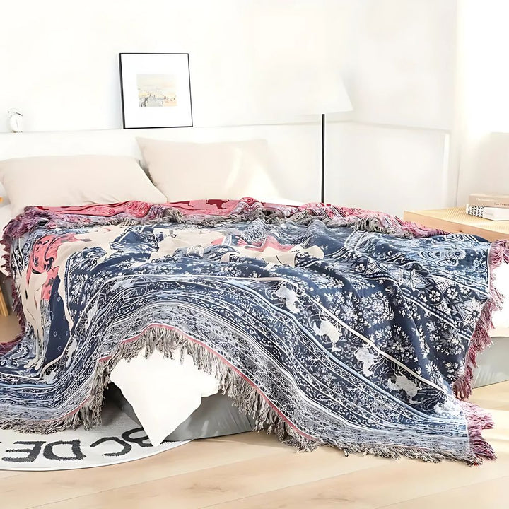 Lisslune | Bohemian Inspired Horse Print Blanket