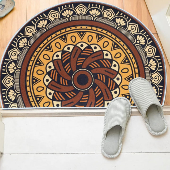 Lisslune | Bohemian Half Round Mandala Rug