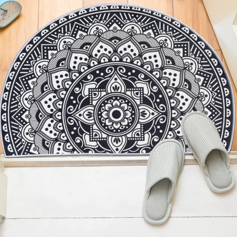 Lisslune | Bohemian Half Round Mandala Rug
