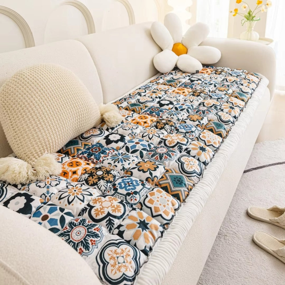 Lisslune | Bohemian Printed Quilted Sofa Cover