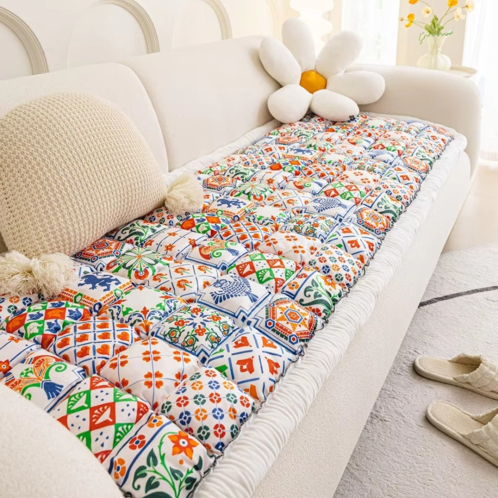 Lisslune | Bohemian Printed Quilted Sofa Cover