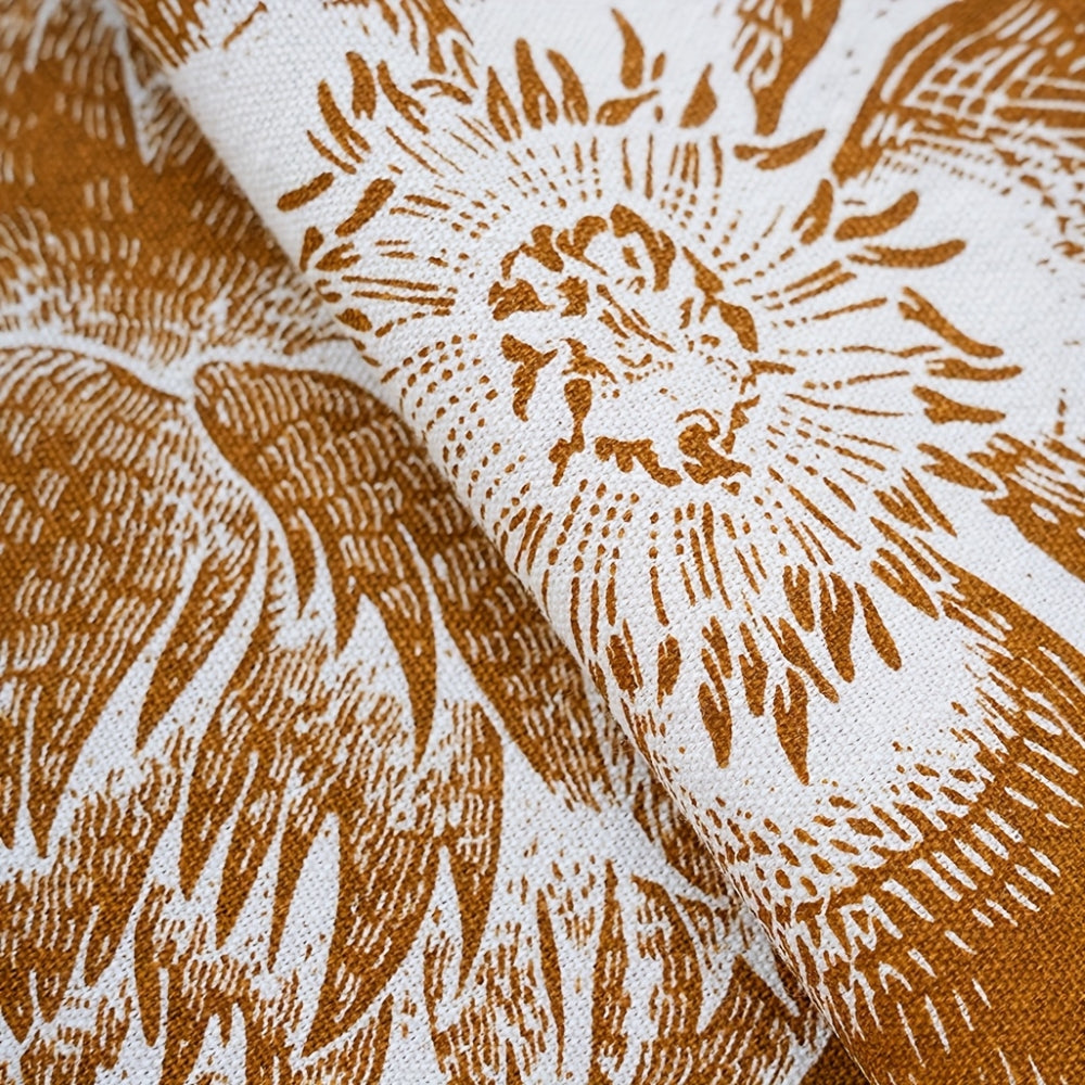 Lisslune | Peacock Blossom Boho Floral Tablecloth with Tassel