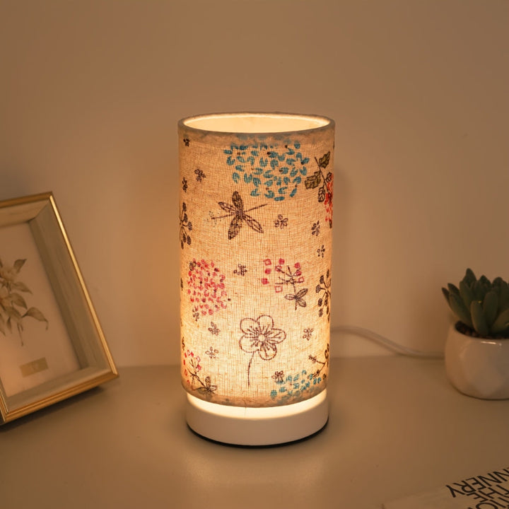 Lisslune | Botanical Floral Fabric Lighting Table Lamp