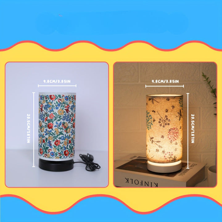 Lisslune | Botanical Floral Fabric Lighting Table Lamp
