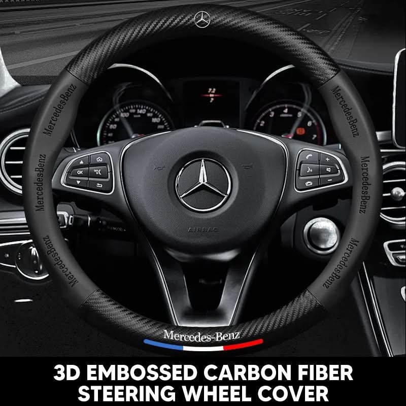 Lisslune | Non-slip steering wheel cover with breathable leather
