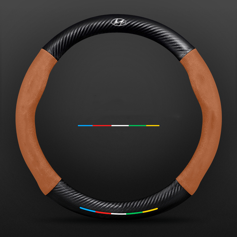 Lisslune | Non-slip steering wheel cover with breathable leather