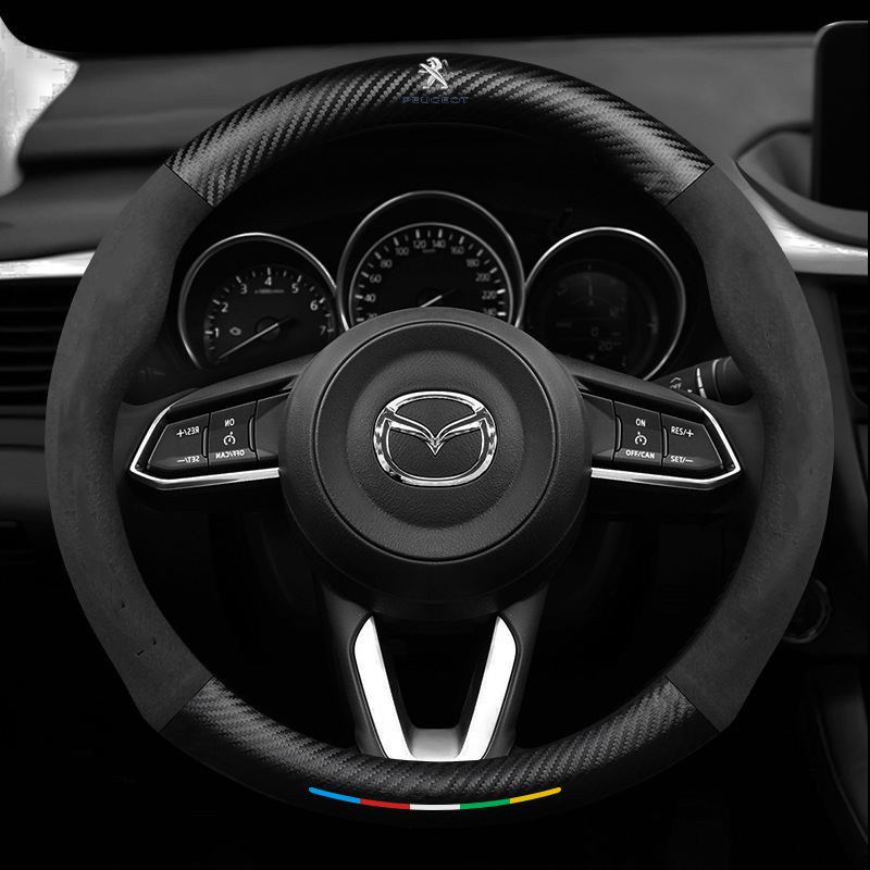 Lisslune | Non-slip steering wheel cover with breathable leather