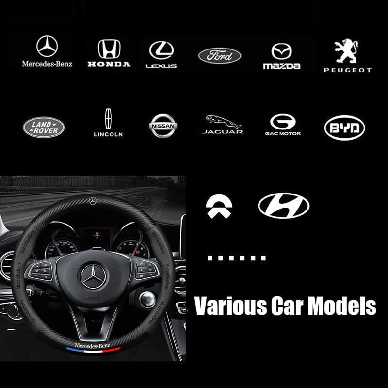 Lisslune | Non-slip steering wheel cover with breathable leather