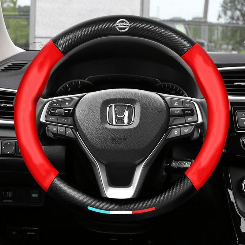 Lisslune | Non-slip steering wheel cover with breathable leather