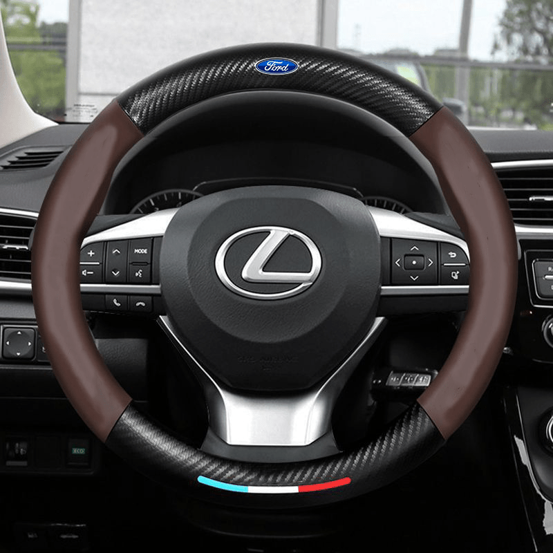 Lisslune | Non-slip steering wheel cover with breathable leather