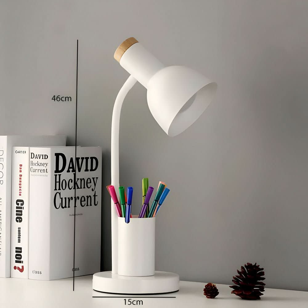 Lisslune | LED Table Lamp with Pen Holder for Organization & Style