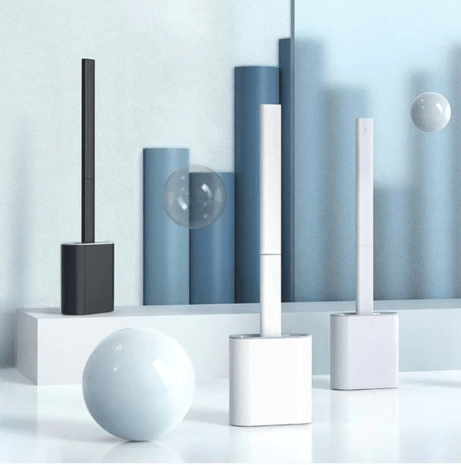 Lisslune | Silicone toilet brush with long handle & wall sticker