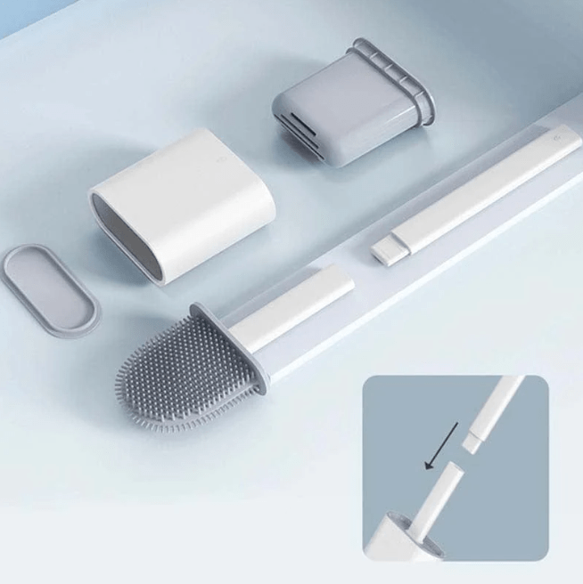 Lisslune | Silicone toilet brush with long handle & wall sticker