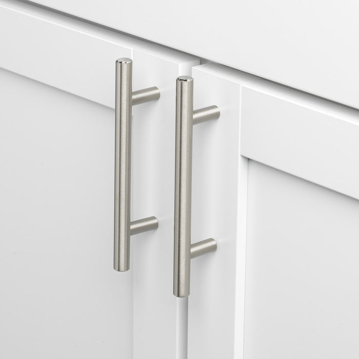 Lisslune | Brushed Nickel Modern Stainless Steel Drawer Hardware T-Bar Handles