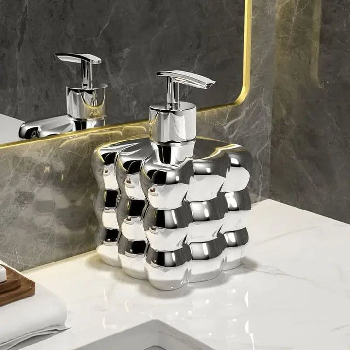 Lisslune | Ceramic Soap Dispenser with Bubble Design for Bathroom or Kitchen