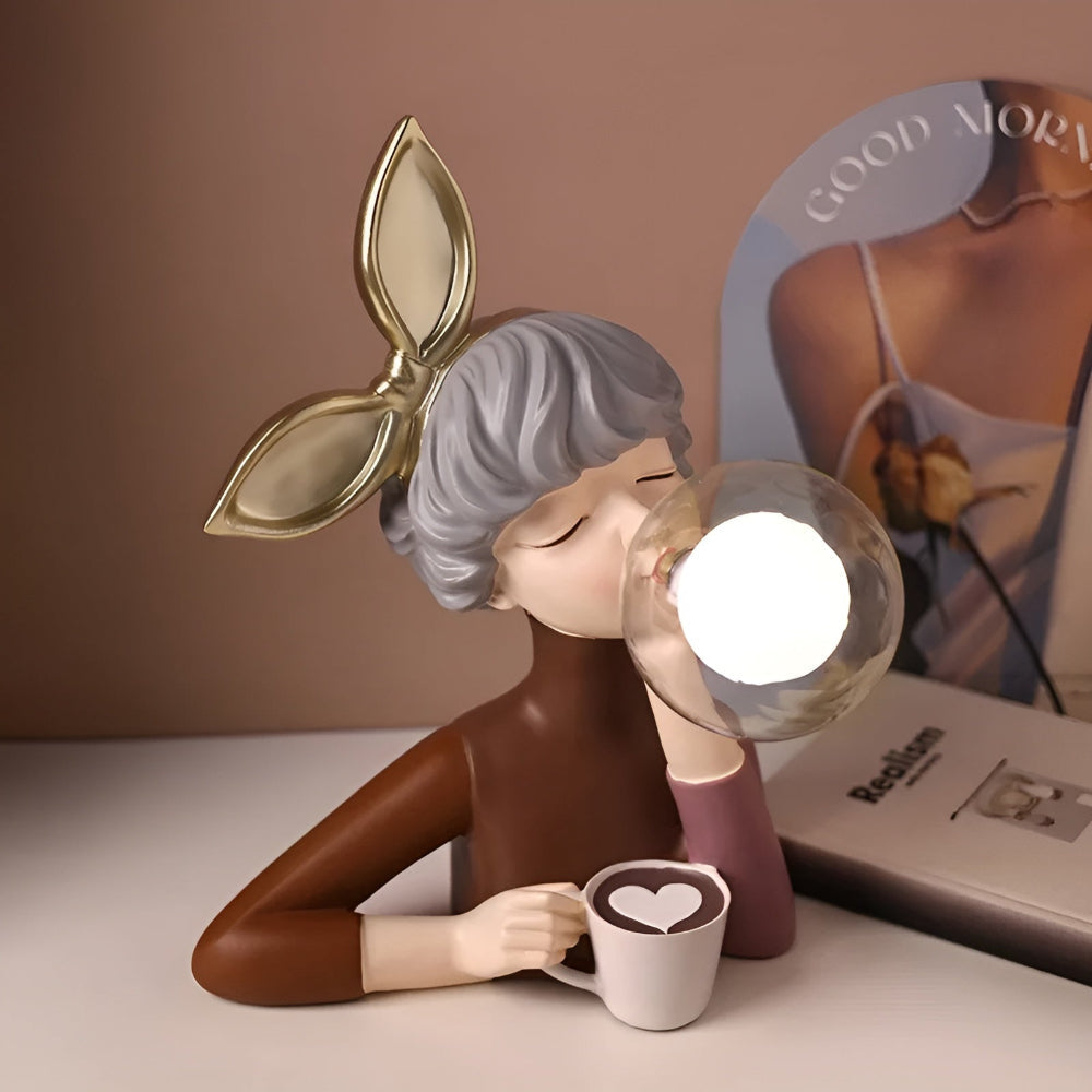 Lisslune | BubbleFairies Table Lamp – Enchanting Quartet Cartoon Girl Figurine Light