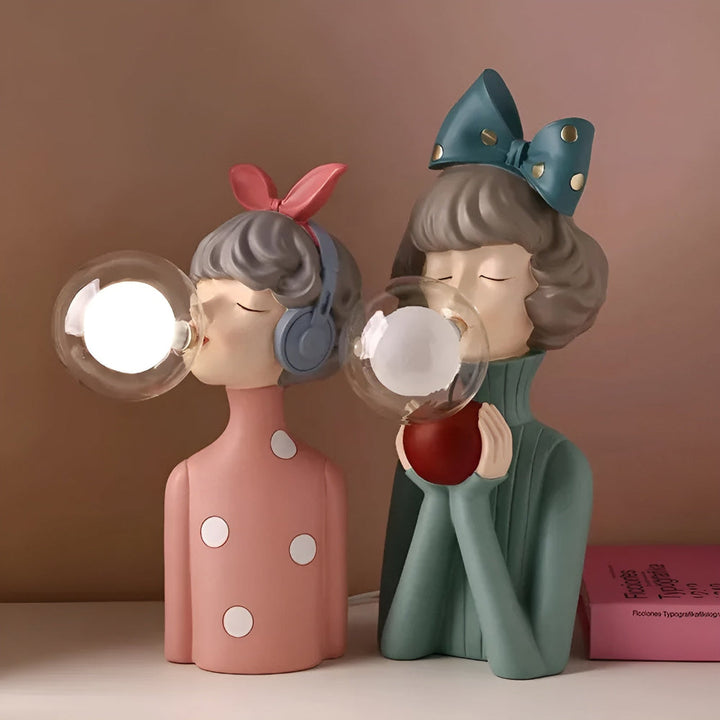 Lisslune | BubbleFairies Table Lamp – Enchanting Quartet Cartoon Girl Figurine Light