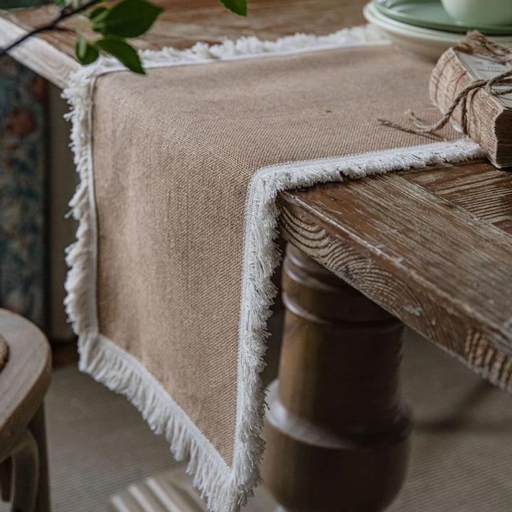 Lisslune | Burlap Charm Boho Table Runner