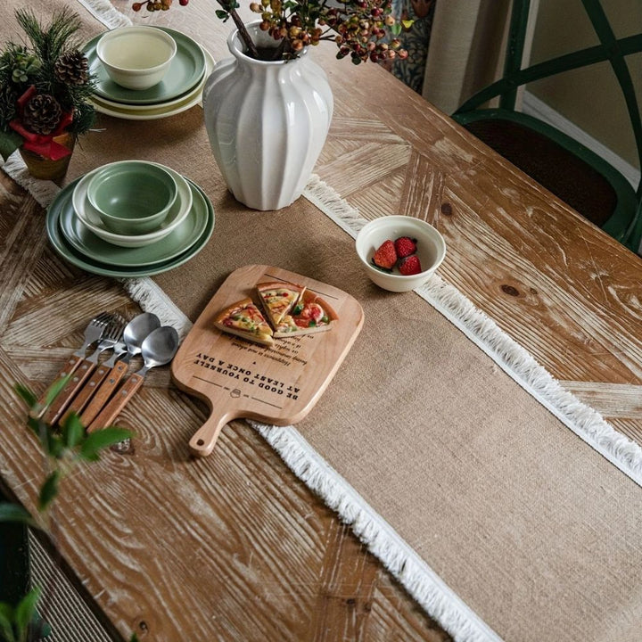 Lisslune | Burlap Charm Boho Table Runner
