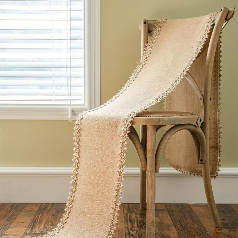 Lisslune | Burlap Charm Boho Table Runner