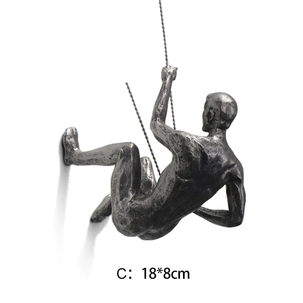 Lisslune | CraftedClimb Climbing Figures Wall Decoration – Inspiring Wall Art of Resin and Iron