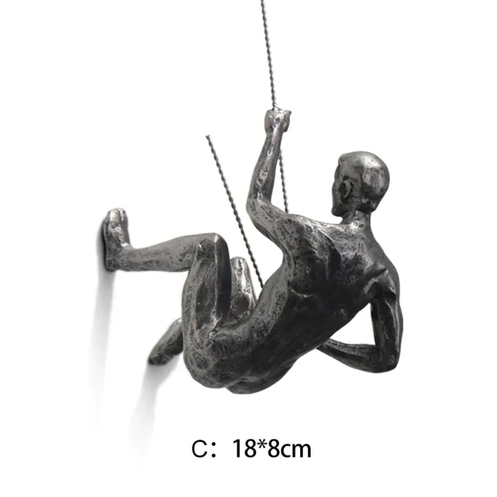 Lisslune | CraftedClimb Climbing Figures Wall Decoration – Inspiring Wall Art of Resin and Iron