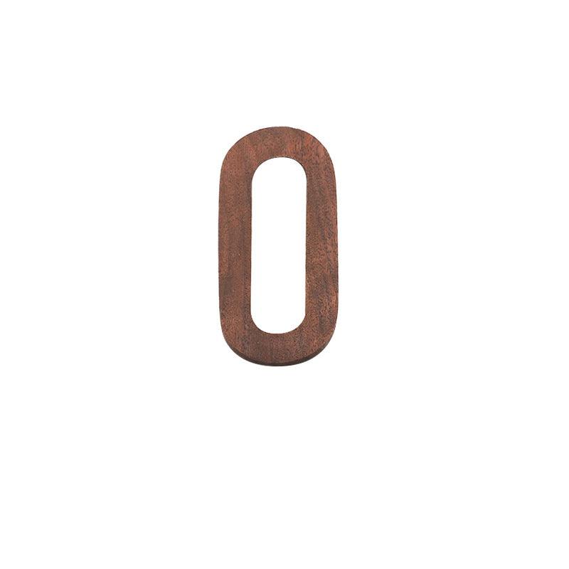 Lisslune | Elegant Black Walnut Nordic House Number