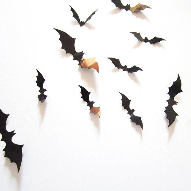 Lisslune | Chic Halloween Bat PVC Wall Decoration Sticker Collection