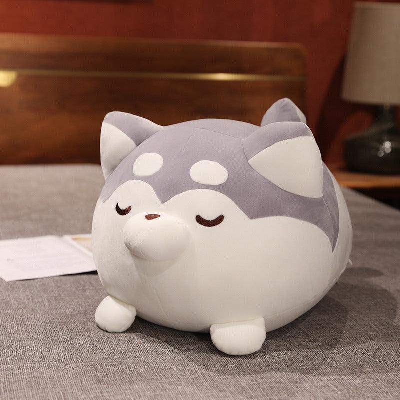 Lisslune | Cuddly Plush Cushions: Cute Lazy Husky and Chubby Shiba Inu Designs