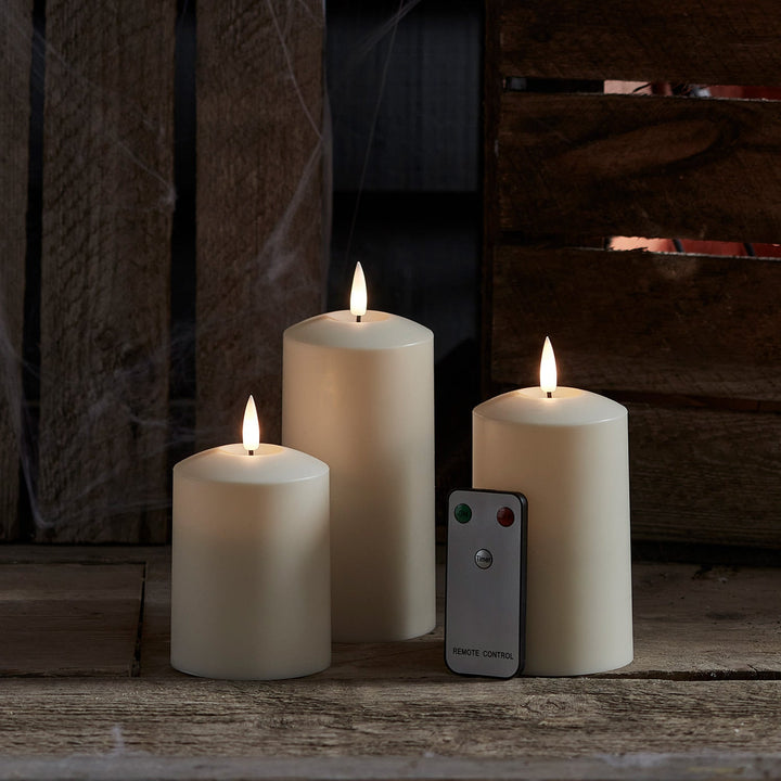 Lisslune | TruGlow LED Outdoor Candle Trio with Remote Control