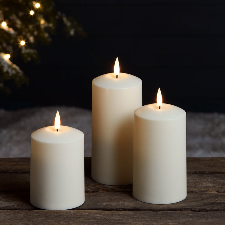 Lisslune | TruGlow LED Outdoor Candle Trio with Remote Control