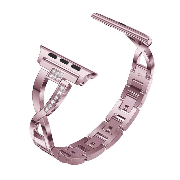 Lisslune | Colorful Diamond Stainless Steel Bracelet for Apple Watch Series 7 41mm / 6 & SE & 5 & 4 40mm / 3 & 2 & 1 38mm (Purple)