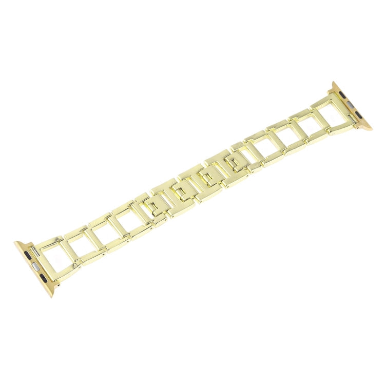 Lisslune | Colorful Diamond Stainless Steel Watch Band for Apple Watch Series 10 42mm / 9&8&7 41mm / SE 3&SE 2&6&SE&5&4 40mm / 3&2&1 38mm (Gold)