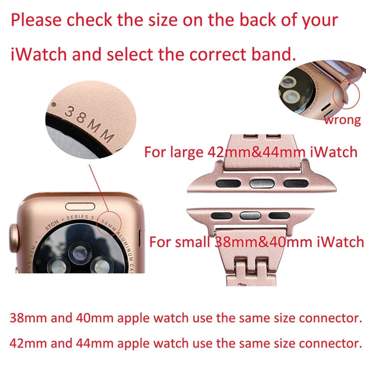 Lisslune | Colorful Diamond Stainless Steel Watch Band for Apple Watch Series 10 42mm / 9&8&7 41mm / SE 3&SE 2&6&SE&5&4 40mm / 3&2&1 38mm (Gold)