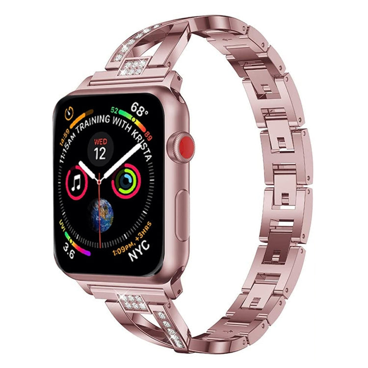 Lisslune | Colorful Diamond Stainless Steel Watch Band for Apple Watch Series 7 45mm / 6 & SE & 5 & 4 44mm / 3 & 2 & 1 42mm (Purple)