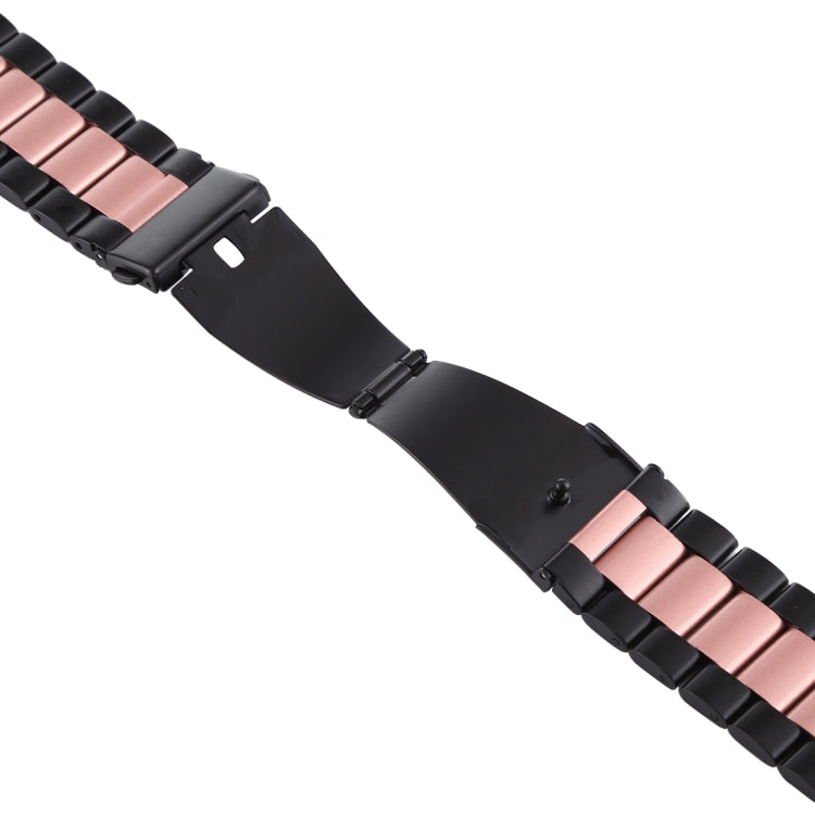 Lisslune | For Apple Watch Series 10 42mm / 9&8&7 41mm / SE 3&SE 2&6&SE&5&4 40mm / 3&2&1 38mm Stainless Steel Wristband Watch Strap (Black+Rose Gold)